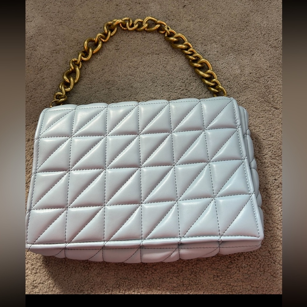 ZARA light blue purse never used